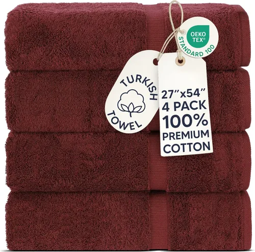 Miniatura 66 de Chakir Turkish Linens - Toallas turcas de 100% algodón, suaves y absorbentes (4 paños, color gris)
