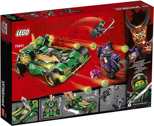 Miniatura 4 de Ninjago Ninja Nightcrawler, bicicleta y coche con función de disparo, juego de construcción Masters of Spinjitzu