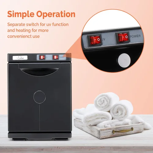 Miniatura 6 de Calentador de toallas calientes, gabinete profesional de toallas calientes, calentadores de toallas de spa 2 en 1 para tratamientos faciales, 5 l.
