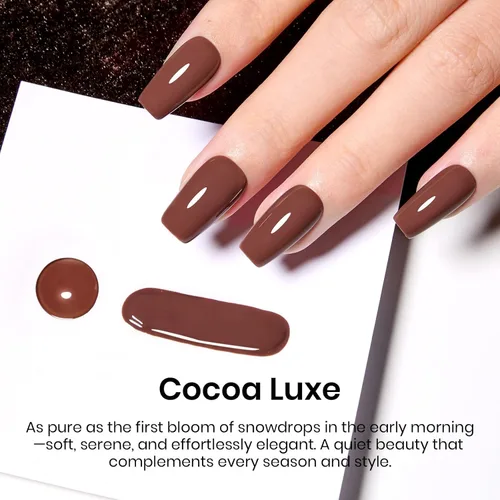 Miniatura 41 de Beetles - Esmalte de uñas de gel marrón – 0.5 onzas líquidas de esmalte de gel marrón oscuro, lámpara LED UV para uñas, regalo de manicura para I