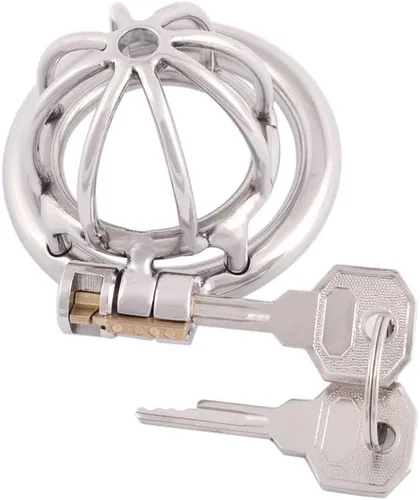 Miniatura 6 de TERNENCE Dispositivo de castidad masculina de metal, pequeño, acero inoxidable 304, cómodo, jaula para adultos, juguete sexual D240