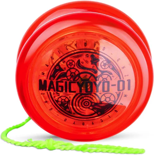 Miniatura 9 de Looping Yoyo D1 Responsive YoYo para niños principiantes, Yo Yo Yo de 2A Loop Yo-Yo Starter Yo-Yo Easy to Play Trucos de cuerda básicos (rojo)