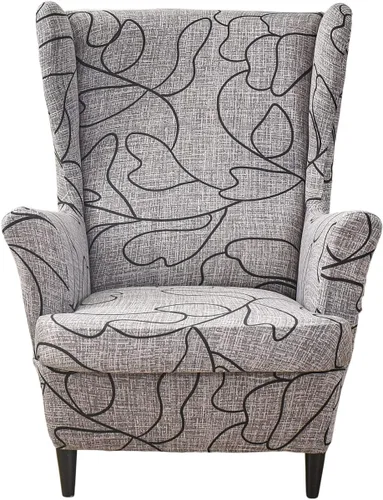 Miniatura 19 de Eco-Ancheng Funda para silla Wingback, 2 piezas, respaldo de ala, fundas de elastano para sillón con respaldo de ala, fundas para sillón con parte
