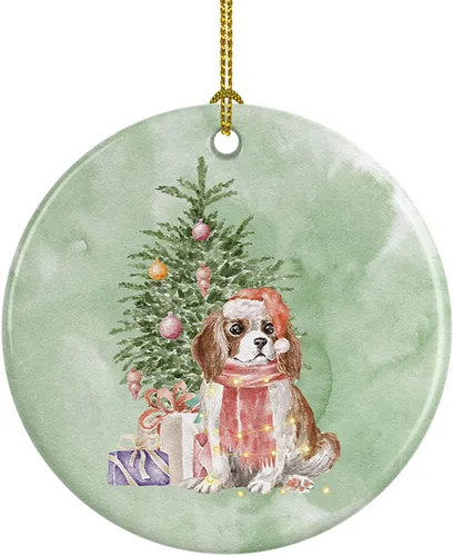 Miniatura 69 de Caroline's Treasures Bulldog, Bulldog inglés #2 y árbol de cerámica adorno colgante para árbol de Navidad, decoración colgante para el hogar