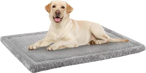 Miniatura 17 de BEAUTYZOO Tapete para cama de perro de 42 x 28 pulgadas, lavable para perros de tamaño XL, antideslizante para jaula de mascotas, tapete rectangular