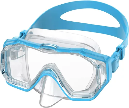 Miniatura 11 de WSTOO Adults Swim Goggles with Nose Cover to Prevent Water Inhaling, Anti-Fog Swimming Mask for Youth Men Women Negro+negro rojo