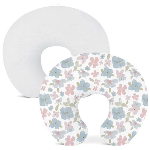 Miniatura 25 de Fundas de almohada de lactancia, funda de muselina para almohadas de lactancia, cómodas para bebés niñas y niños (rosa polvoriento)