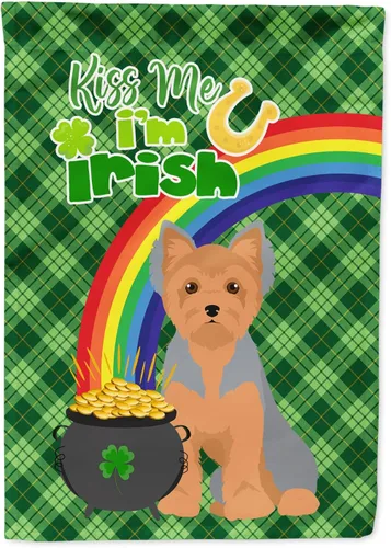 Miniatura 118 de Caroline's Treasures WDK4731GF - Bandera decorativa para jardín del día de San Patricio, color negro y tostado, Airedale Terrier, para jardín