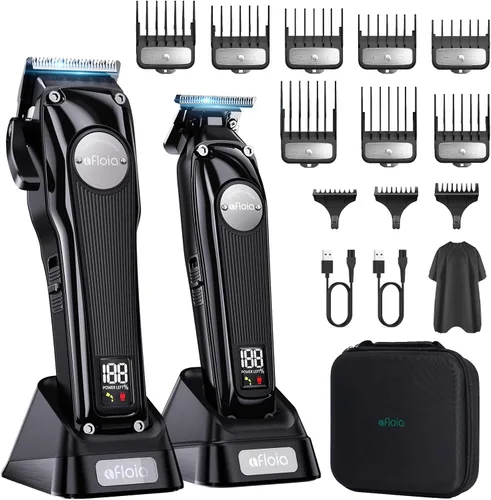 Cortadora de pelo profesional para hombres, juego de cortapelos inalámbricos con motor sin escobillas de alto par y hoja desmontable con
