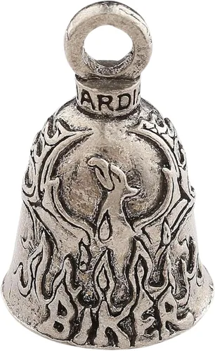 Guardian Bell Good Luck Bell w/Keyring & Black Velvet Bag | Motorcycle Bell | Lead-Free Pewter | Made in USA Phoenix Biker