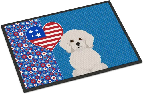 Miniatura 155 de Caroline's Treasures WDK5119JMAT Airedale Terrier USA - Tapete para interiores o exteriores, 24 x 36 pulgadas, tapete para puerta delantera