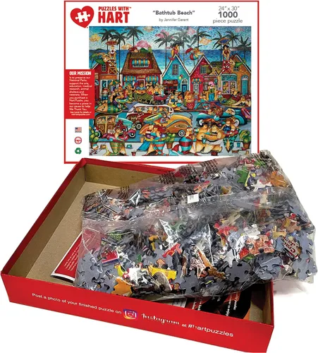 Miniatura 3 de Jennifer Garant - Rompecabezas de 1000 piezas de 24 x 30 pulgadas para tina de playa extragrande, 1 unidad