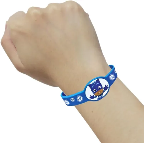 Miniatura 5 de Unique Pulseras elásticas de PJ Masks de colores surtidos (4 unidades) - Divertidas y duraderas, regalos de fiesta perfectos para los fanáticos