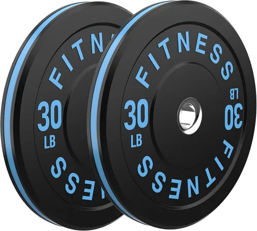 Miniatura 48 de Discos de peso olímpicos de 2 pulgadas y caucho para barras, discos para gimnasio en casa, entrenamiento de fuerza y levantamiento de pesas, 10 a