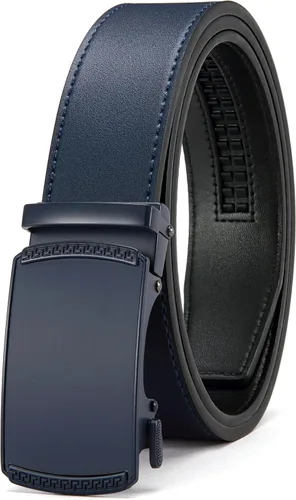 Miniatura 50 de CHAOREN Cinturón para hombre de cuero con trinquete - Ajuste personalizable, estilo sin esfuerzo (35 mm)