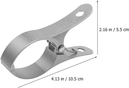 Miniatura 6 de Zerodeko Clips de alta resistencia, 2 clips para toallas de playa, resistentes al viento, abrazaderas de edredón de aleación de aluminio, clips