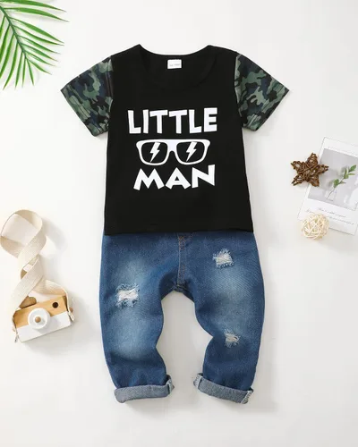 Miniatura 114 de Renotemy Ropa de bebé para niño, trajes de mezclilla, sudadera con capucha para bebés, pantalones de mezclilla, ropa para niños pequeños