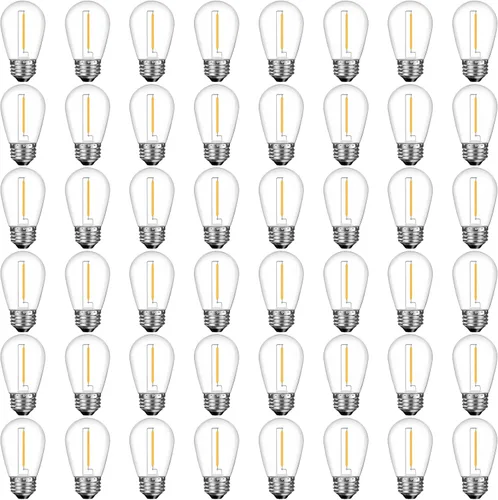 Miniatura 10 de GvvooHome Paquete de 24 Bombillas LED S14 de Colores para Luces de Cadena Exteriores, Bombillas de Repuesto Irrompibles de 1W para Luces de Patio