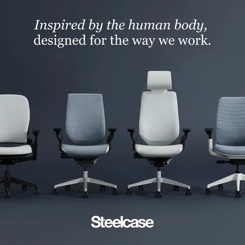 Miniatura 8 de Steelcase Gesture - Silla de oficina, Textil, azul Jay