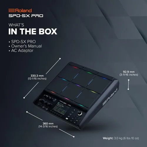 Miniatura 6 de Roland SPD-SX PRO Almohadilla de muestreo La almohadilla de muestreo insignia para bateristas y otros músicos 9 superficies de juego, 8 entradas