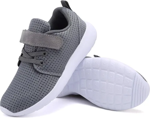 Miniatura 6 de TOEDNNQI - Tenis deportivos para niños y niñas, ligeros, transpirables, con correa, para correr, para bebéniño pequeñoniño grande