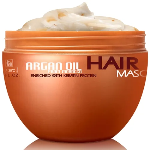 Nuspa - Mascarilla de aceite de argán – Acondicionador profundo sin sulfatos para cabello seco dañado con aceite orgánico de jojoba núcleo de