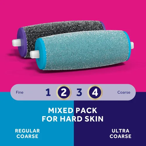 Miniatura 6 de Amope Pedi Perfect - Removedor eléctrico de callos para pies con cristales de diamante, elimina la piel dura y muerta, paquete mixto para piel dura