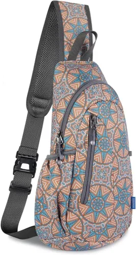 Miniatura 21 de TITECOUGO Bolso bandolera pequeño, mochila cruzada ligera para hombres y mujeres, bolsa de hombro para deportes y exteriores Azul marino/azul