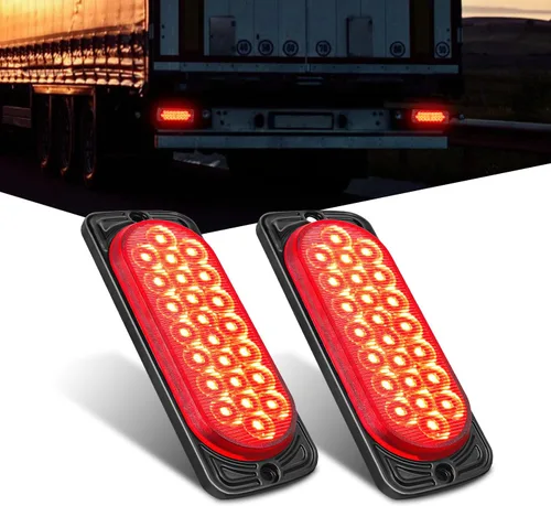 Miniatura 15 de Nilight Luz Trasera Ovalada para Remolque de 6 Pulgadas, 6 Piezas, Roja y Blanca, 10 LED con Arandelas y Conectores de Montaje Empotrado, IP67