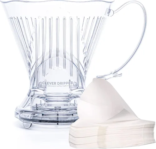 Miniatura 10 de Clever Gotero de Café y Filtros, Grande 18 oz, Diseño Clásico Original, Plástico Seguro Libre de BPA, cafetera de goteo, cafetera pour over, 100 Java