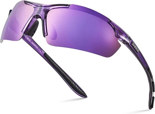 Miniatura 29 de Lentes de sol polarizados deportivos para hombres y mujeres, con diseño envolvente, UV400, para correr, béisbol, sóftbol, ciclismo, conducción