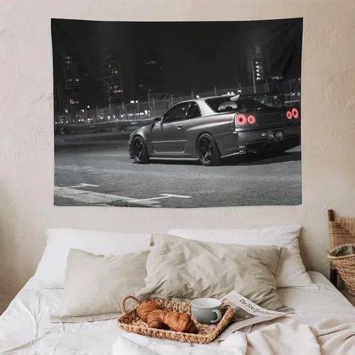 Miniatura 7 de QLAZO Super R34 - Tapiz de pared para colgar en la pared, decoración de pared para dormitorio, sala de estar, dormitorio, picnic, 30 x 40 pulgadas