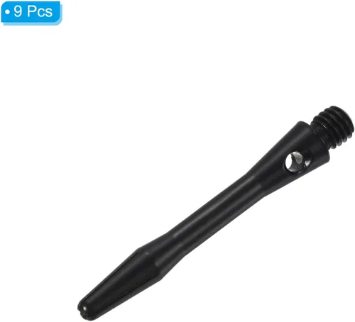Miniatura 3 de PATIKIL Eje de dardo, rosca mediana 2BA de aluminio Dart Tallos de dardo Accesorios de lanzamiento de montaje para punta de acero Negro