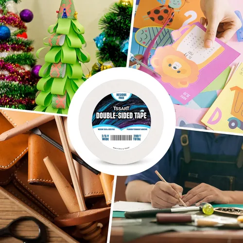 Miniatura 7 de Cinta de doble cara ultrafina permanente - Cinta adhesiva de doble cara para artes, manualidades, fotografía, álbumes de recortes, rasgón a mano
