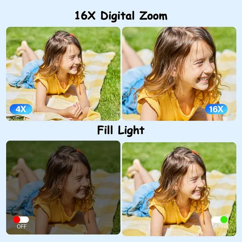 Miniatura 4 de JDZ Cámara digital 4K para fotografía con enfoque automático, cámara de vlogging de 48MP para YouTube, zoom 16X retro estilo CCD cámara compacta