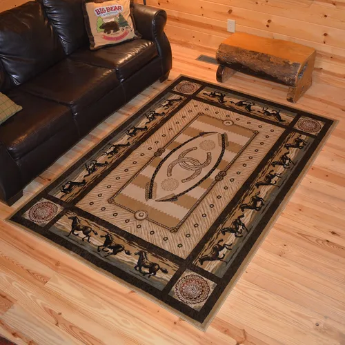 Miniatura 2 de Western Horse - Alfombra beige de 2 x 3 pies, 2 x 3 pies