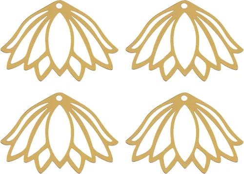 Miniatura 30 de John Bead Beadwork Findings - Colgante dorado (3 unidades)