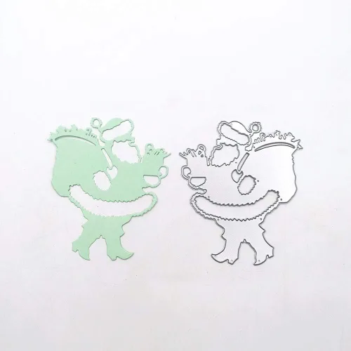 Miniatura 4 de Troqueles de metal para Papá Noel, Navidad, Papá Noel, lleva una bolsa, Papá Noel trae regalos troquelados troquelados, plantillas en relieve, molde
