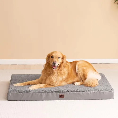 Miniatura 8 de EHEYCIGA Camas ortopédicas XL para perros extra grandes con funda extraíble lavable para jaula, gris claro, 41 x 27 pulgadas