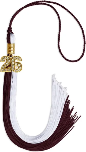 Miniatura 39 de Endea Graduation Borla de doble color con dije dorado (negro/oro brillante, 2022)