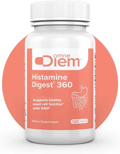 Miniatura 9 de Omne Diem DAO 30,000 HDU - 60 cápsulas - Enzima neutralizante de histamina - Alivia la intolerancia a la histamina con diamina oxidasa - El