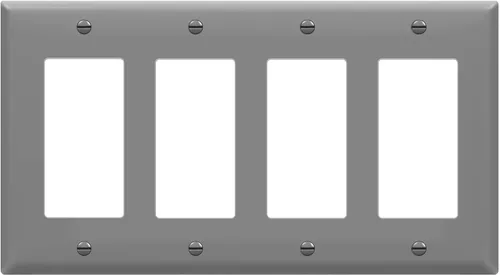 Miniatura 11 de ENERLITES Placa de pared decorativa para interruptor de luz o tomacorriente, tamaño 4-Gang 4.50" x 8.19", policarbonato termoplástico irrompible