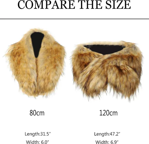 Miniatura 3 de Soul Young Faux Fur - Cuello Calentador para mujer, Bufanda