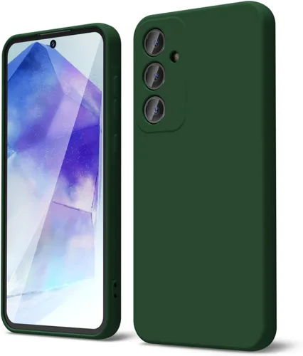 Miniatura 266 de oakxco Funda para teléfono Samsung Galaxy A12 con agarre de silicona líquida, linda delgada fina suave cubierta de gel de goma TPU lisa para mujeres