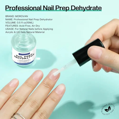 Miniatura 8 de Morovan - Deshidratador profesional para uñas sin ácido para esmalte de uñas de gel UV, uñas acrílicas, imprimación natural de uñas de secado