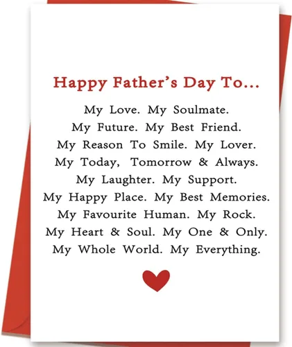 Miniatura 7 de YiKaLus Tarjeta significativa para el día del padre para papá, hijo, hija a papá, el mejor regalo