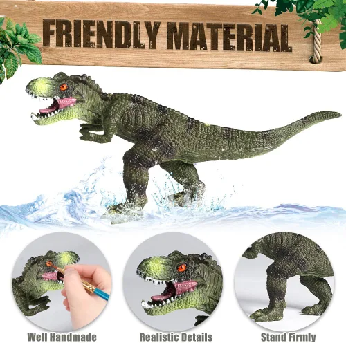Miniatura 3 de OENUX Juguetes de dinosaurio para niños de 3 a 5 años, 12 piezas realistas de dinosaurios jurásicos con folleto educativo, dinosaurio de plástico