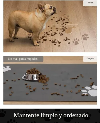 Miniatura 3 de Tapete para comedero de mascotas, absorbente, para tazón de alimentos y dispensador de agua del perro, no deja manchas, se seca rápido