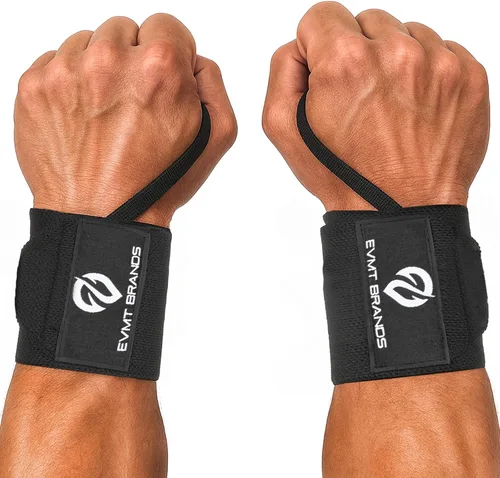 Miniatura 10 de EVMT Premium Wrist Wraps for Weightlifting Durable Lifting Straps for Enhanced Wrist Support Perfect for Strength Training, Gym Workouts &