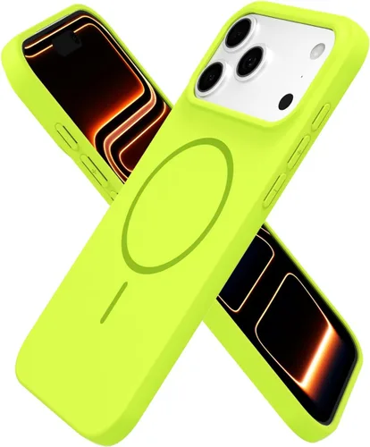 Miniatura 84 de oakxco Funda de silicona Mag Safe para iPhone 17 Pro Max, funda magnética delgada y fina compatible con carga inalámbrica MagSafe, bonita funda Negro